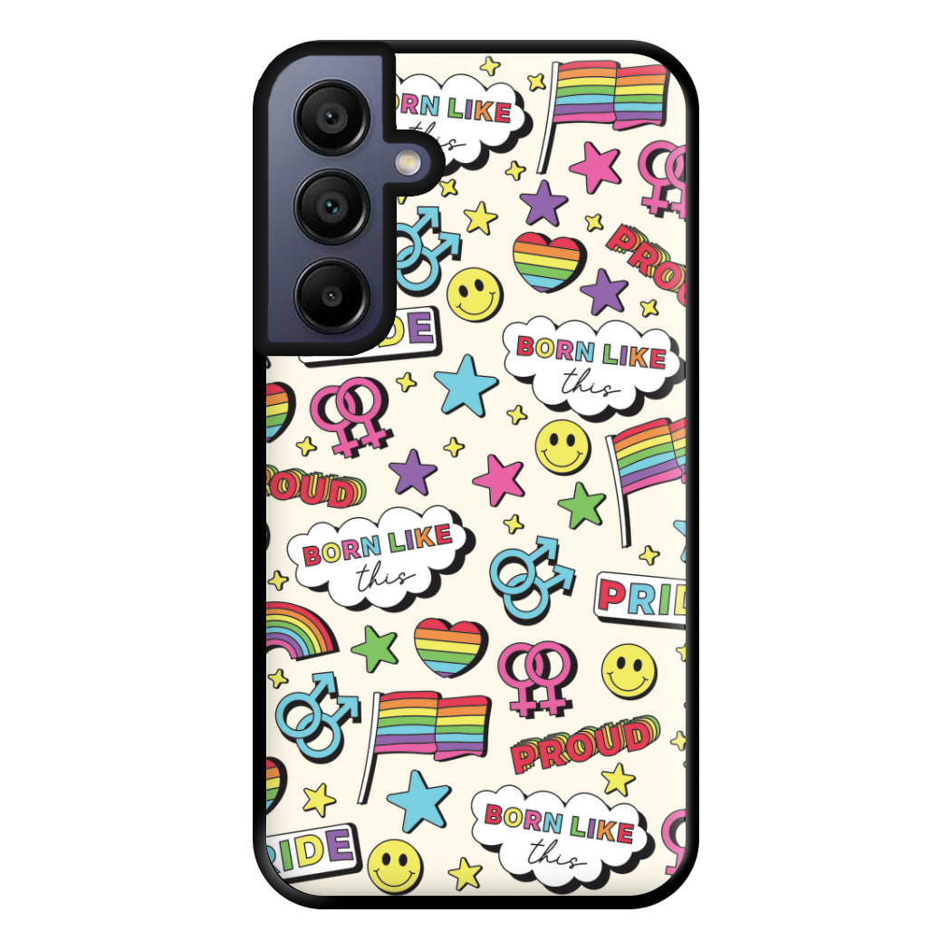 Light Pride Stickers Phone Case for Galaxy A15