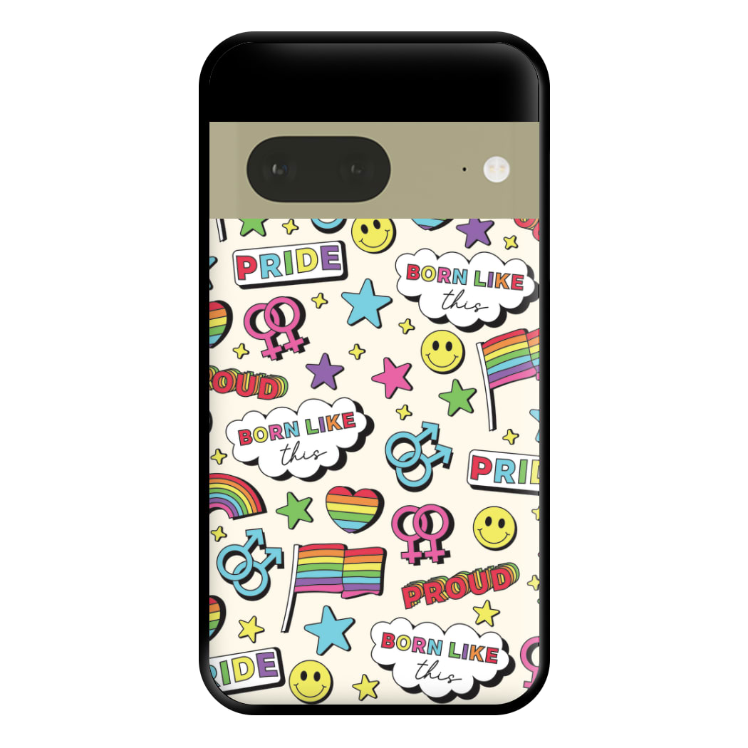 Light Pride Stickers Phone Case for Google Pixel 7a