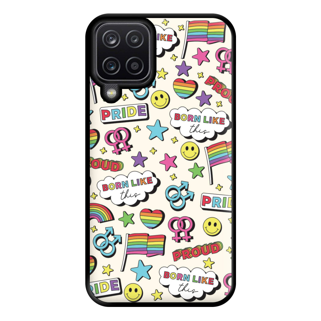 Light Pride Stickers Phone Case for Galaxy A12