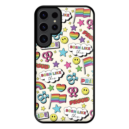 Light Pride Stickers Phone Case for Galaxy S23 Ultra