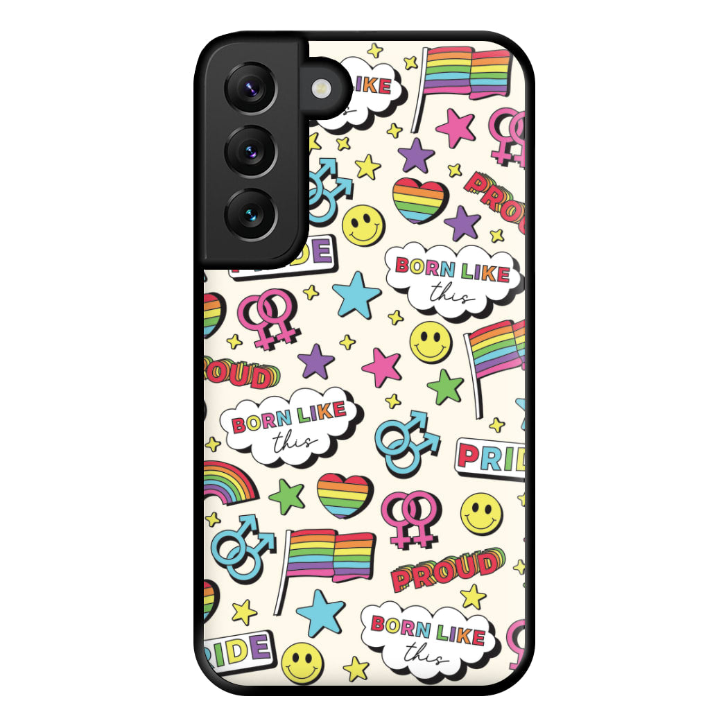 Light Pride Stickers Phone Case for Galaxy S22 Plus