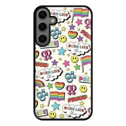 Light Pride Stickers Phone Case for Galaxy S23FE