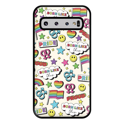 Light Pride Stickers Phone Case for Galaxy S10 Plus