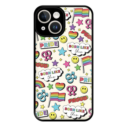 Light Pride Stickers Phone Case for iPhone 14