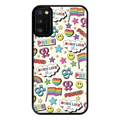 Light Pride Stickers Phone Case for Galaxy A41