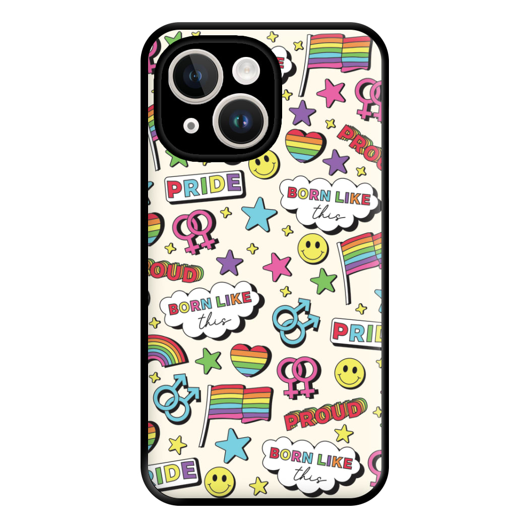 Light Pride Stickers Phone Case for iPhone 14 Plus