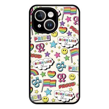 Light Pride Stickers Phone Case for iPhone 14 Plus