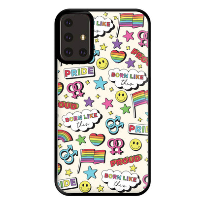 Light Pride Stickers Phone Case for Galaxy A71