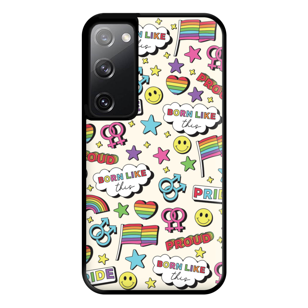 Light Pride Stickers Phone Case for Galaxy S20