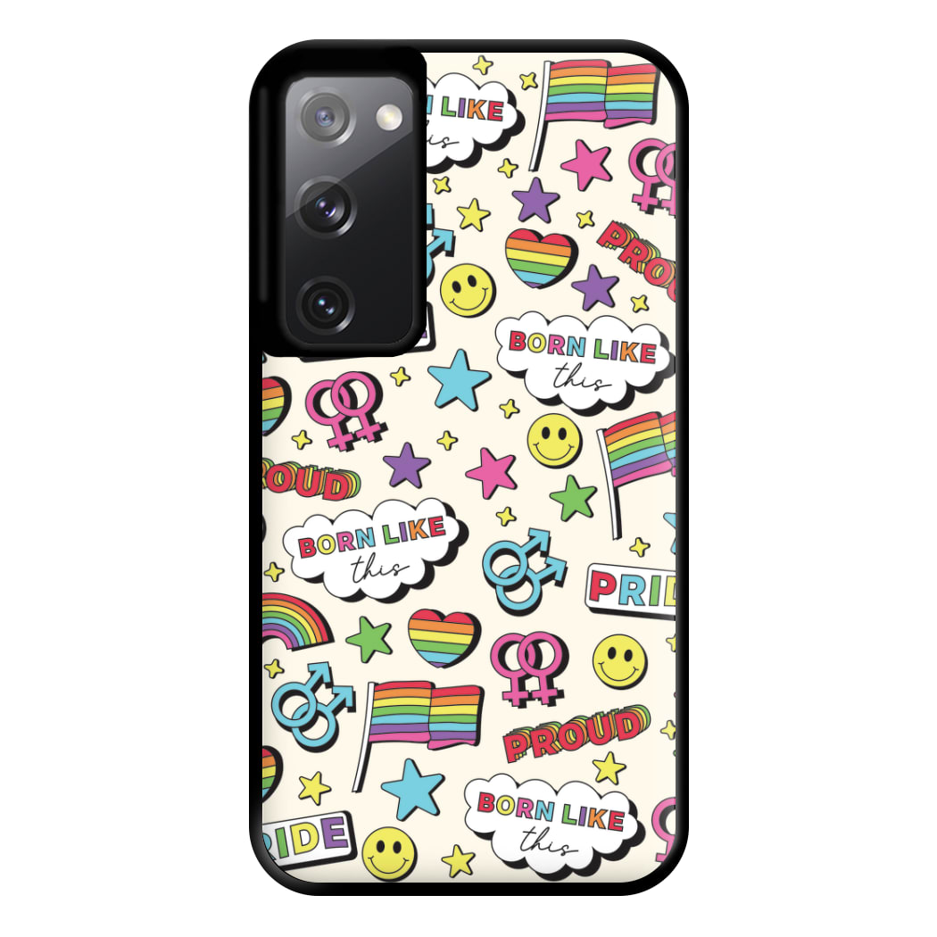 Light Pride Stickers Phone Case for Galaxy S20FE