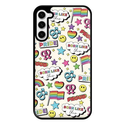 Light Pride Stickers Phone Case for Galaxy S23 Plus