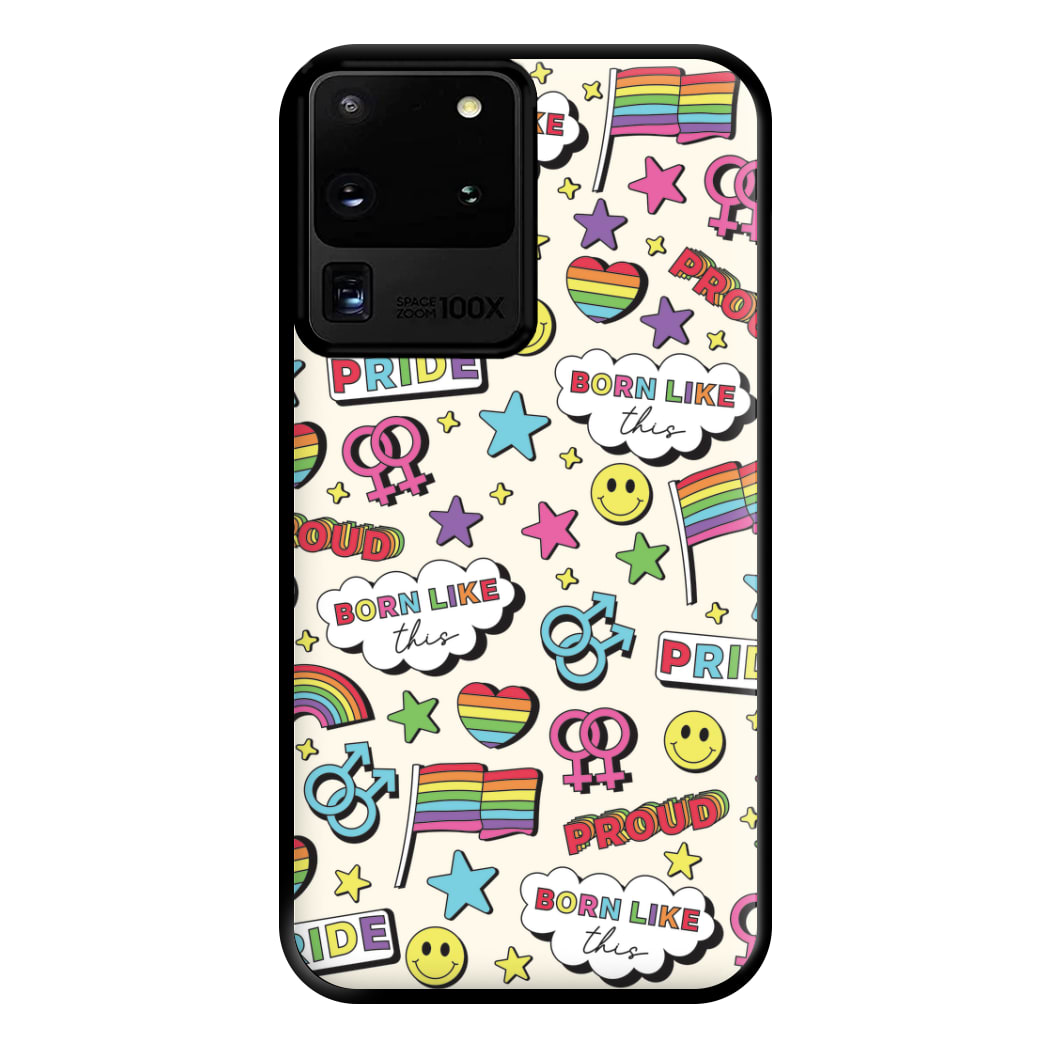 Light Pride Stickers Phone Case for Galaxy S20 Ultra