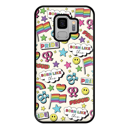 Light Pride Stickers Phone Case for Galaxy S9 Plus