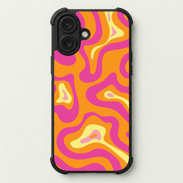 Orange And Pink Psychedelic Pattern Phone Case — Bumper case
