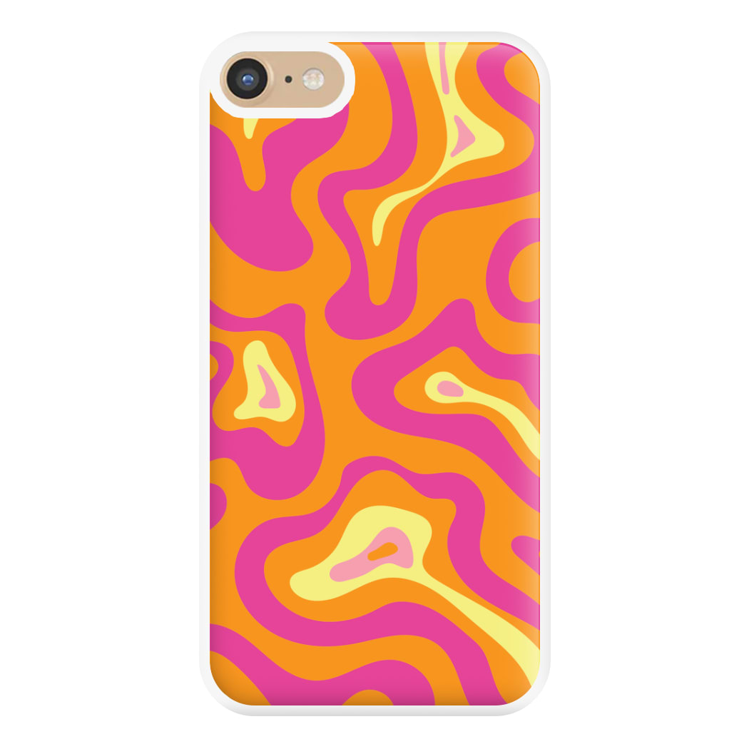 Orange And Pink Psychedelic Pattern Phone Case for iPhone 6 / 7 / 8 / SE