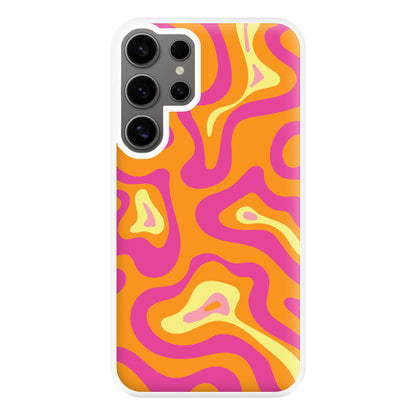 Orange And Pink Psychedelic Pattern Phone Case for Galaxy S24 Ultra