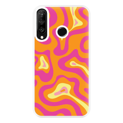 Orange And Pink Psychedelic Pattern Phone Case for Huawei P30 Lite