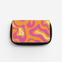 Orange And Pink Psychedelic Pattern Pencil Case