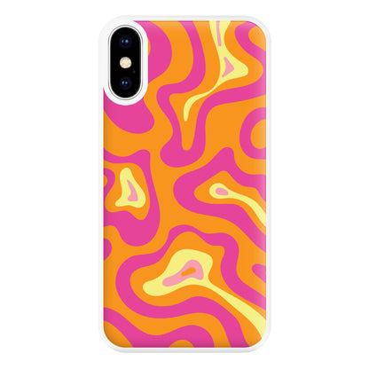Orange And Pink Psychedelic Pattern Phone Case for iPhone XS Max