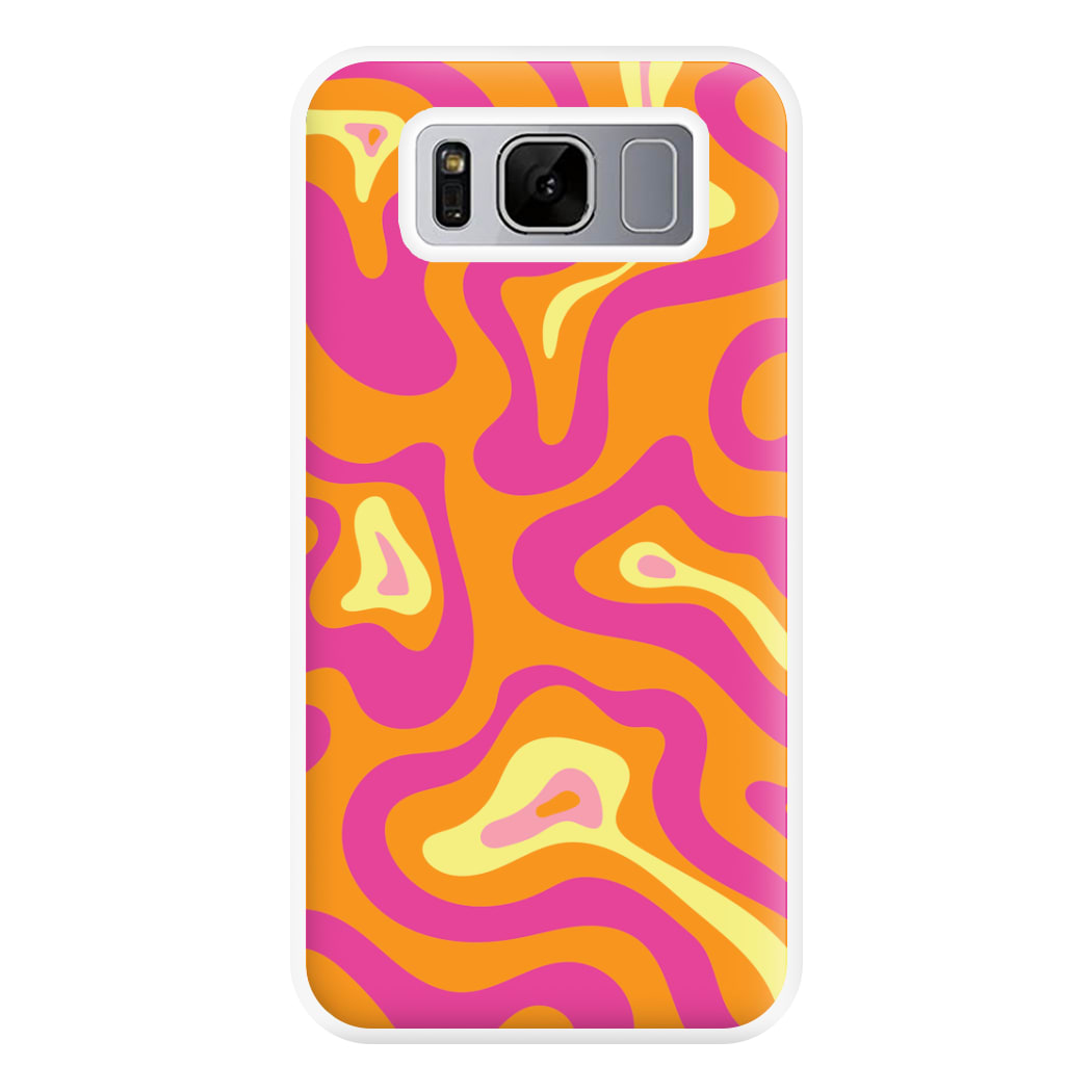 Orange And Pink Psychedelic Pattern Phone Case for Galaxy S8 Plus