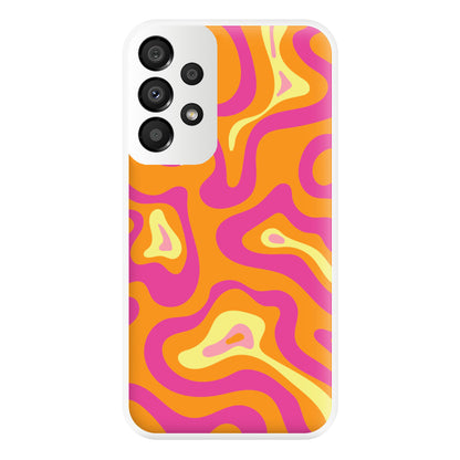 Orange And Pink Psychedelic Pattern Phone Case for Galaxy A33