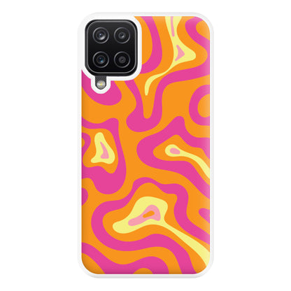 Orange And Pink Psychedelic Pattern Phone Case for Galaxy A12