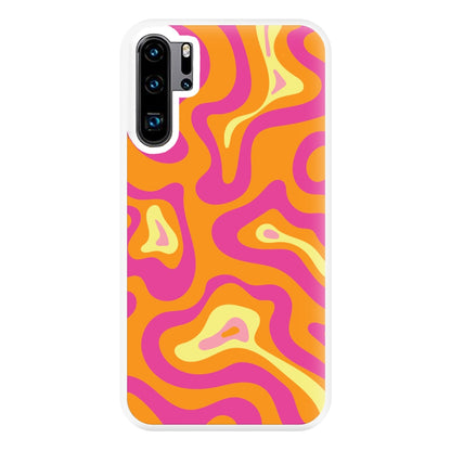 Orange And Pink Psychedelic Pattern Phone Case for Huawei P30 Pro