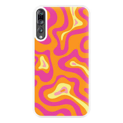 Orange And Pink Psychedelic Pattern Phone Case for Huawei P20 Pro