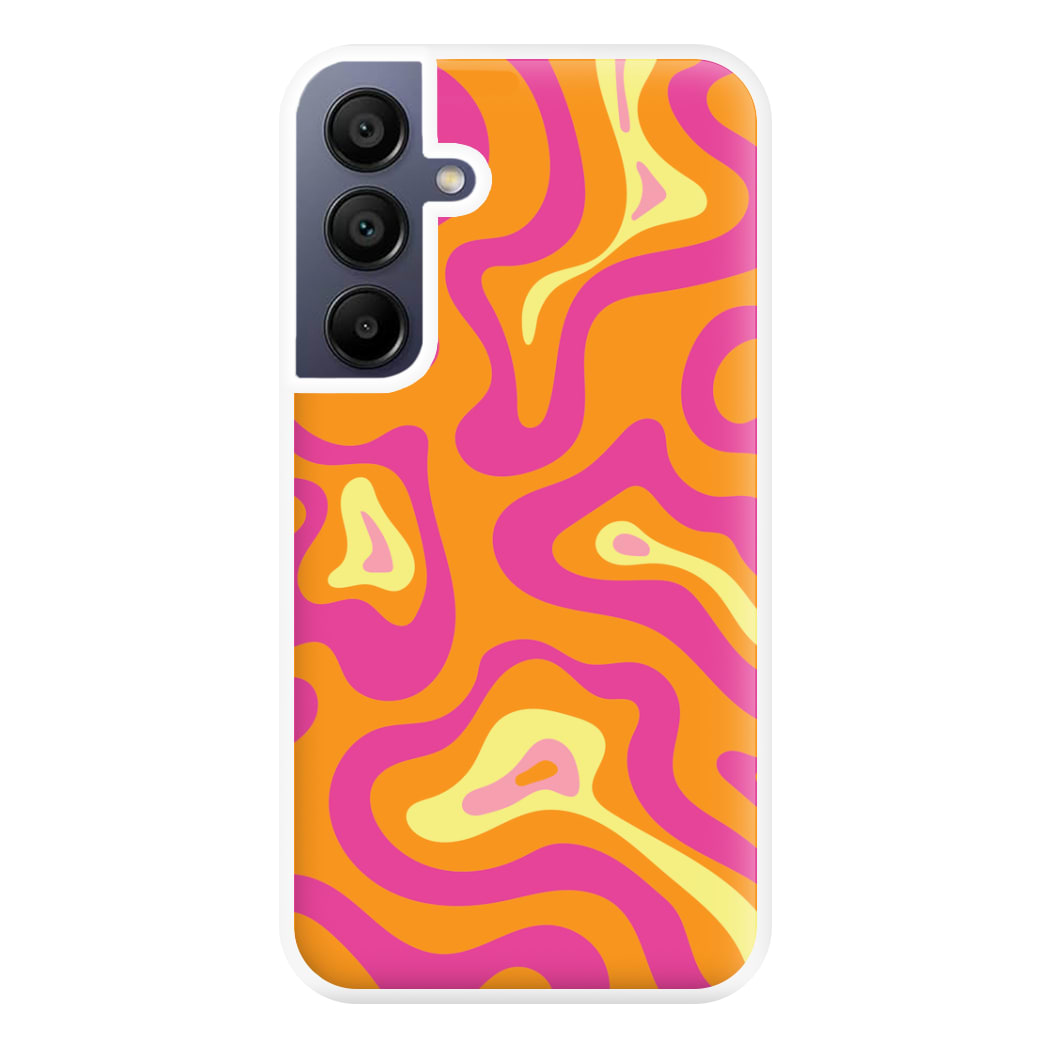 Orange And Pink Psychedelic Pattern Phone Case for Galaxy A16