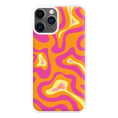 Orange And Pink Psychedelic Pattern Phone Case for iPhone 12 Pro Max
