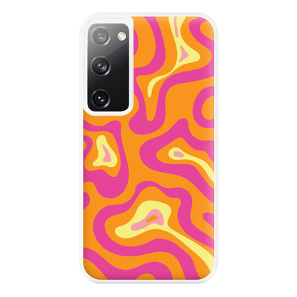 Orange And Pink Psychedelic Pattern Phone Case for Galaxy S20