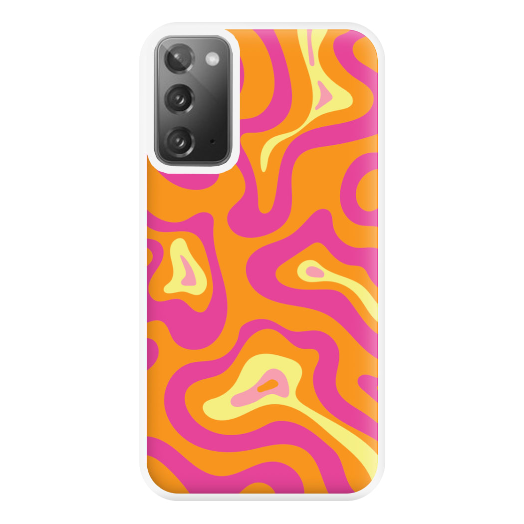 Orange And Pink Psychedelic Pattern Phone Case for Galaxy Note 20 Ultra