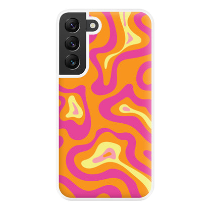 Orange And Pink Psychedelic Pattern Phone Case for Galaxy S22 Plus