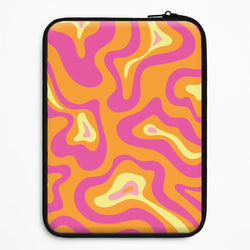 Orange And Pink Psychedelic Pattern Universal Laptop Sleeve