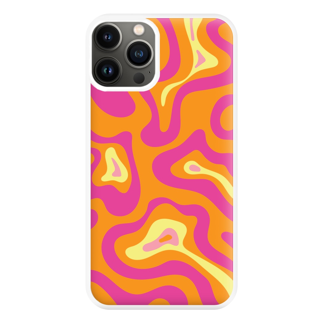 Orange And Pink Psychedelic Pattern Phone Case for iPhone 11 Pro Max