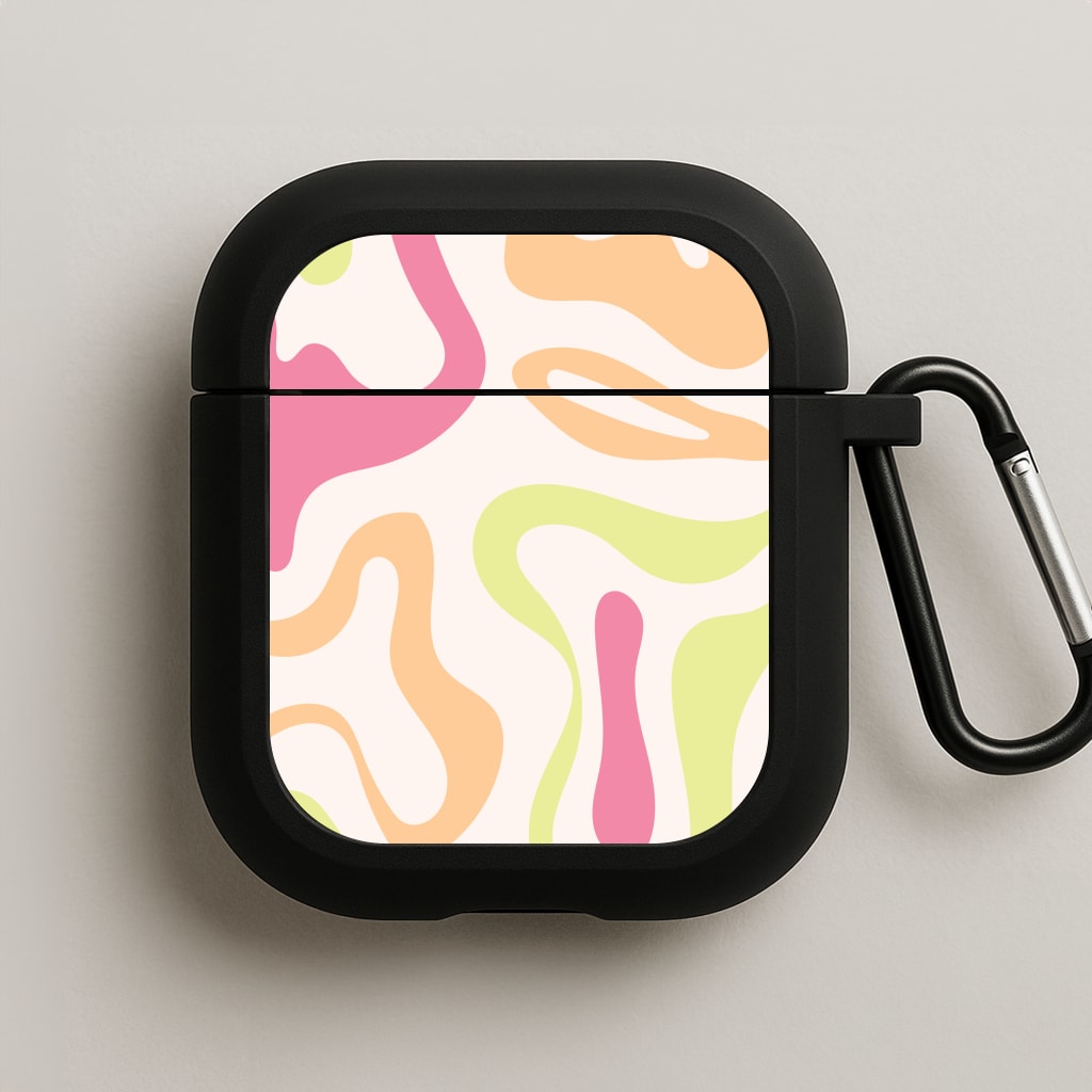 Pastel Shades Psychedelic Pattern AirPods Case