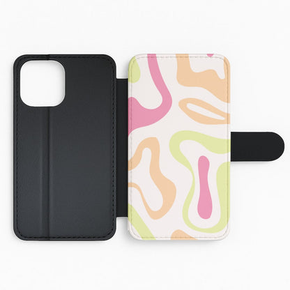 Pastel Shades Psychedelic Pattern Flip Phone Case