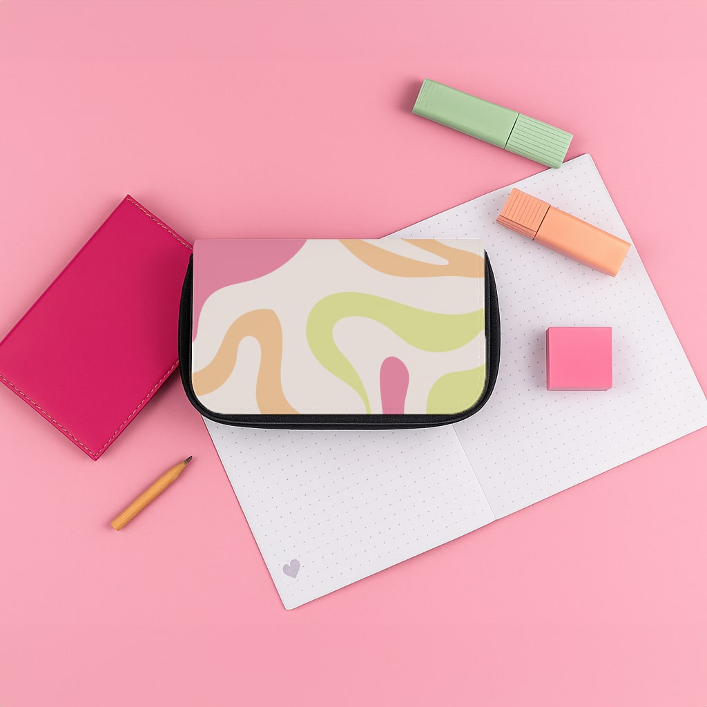 Pastel Shades Psychedelic Pattern Pencil Case