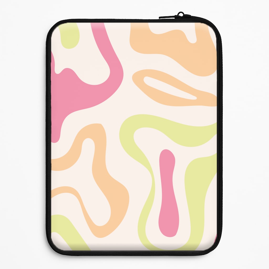 Pastel Shades Psychedelic Pattern Laptop Sleeve