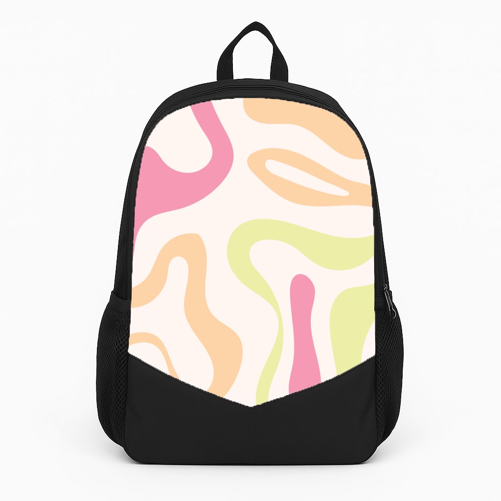 Pastel Shades Psychedelic Pattern Backpack