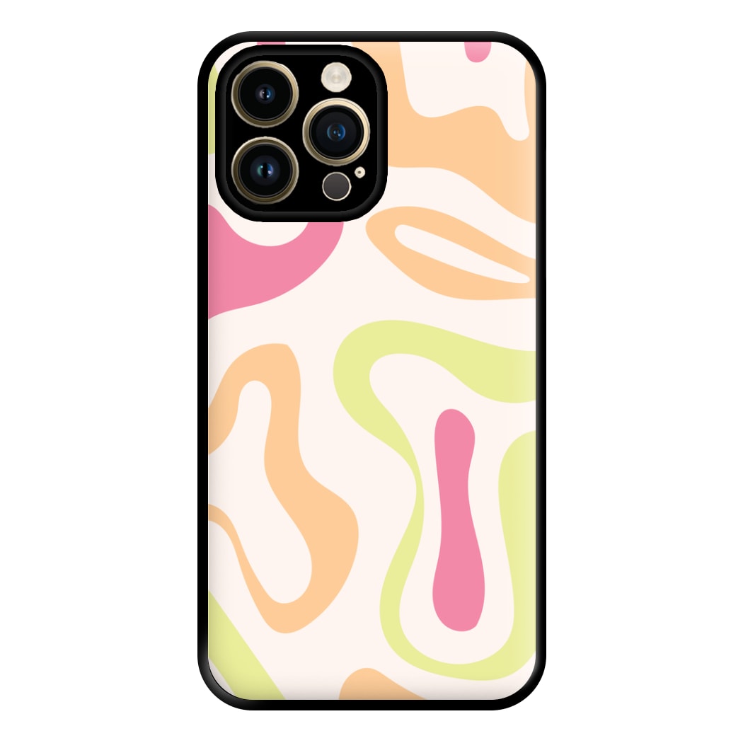 Pastel Shades Psychedelic Pattern Phone Case for iPhone 14 Pro Max