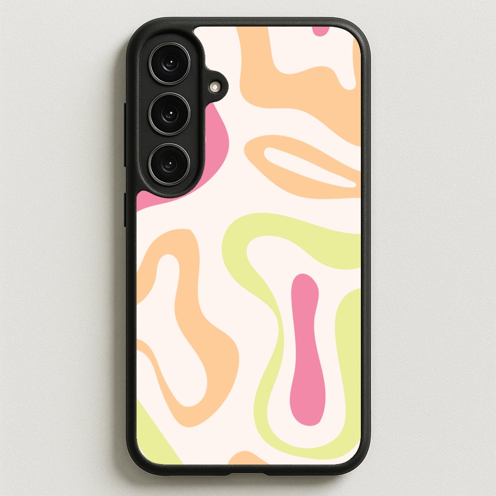 Pastel Shades Psychedelic Pattern Phone Case for Galaxy S25FE