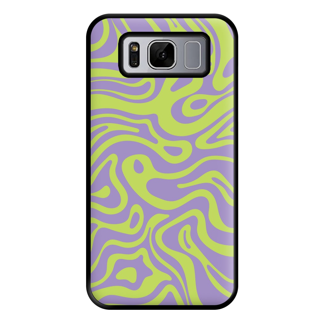Green And Purple Waves Pattern Phone Case for Galaxy S8 Plus