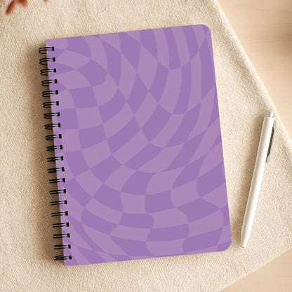 Purple Trippy Checkerboard Pattern Notepad