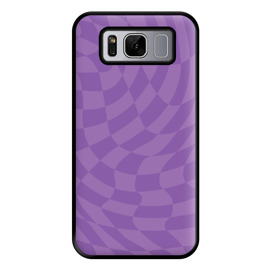 Purple Trippy Checkerboard Pattern Phone Case for Galaxy S8 Plus