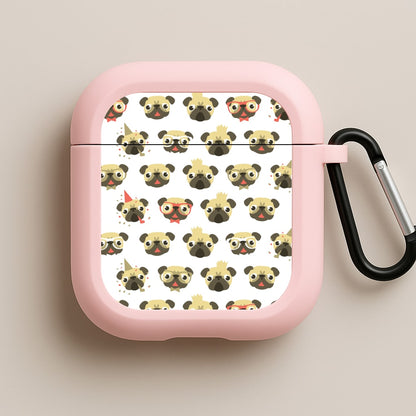 Pug Life - Pug Pattern Pink AirPods Case