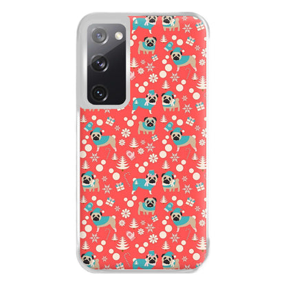 Christmas Pug Pattern Phone Case for Galaxy S20FE