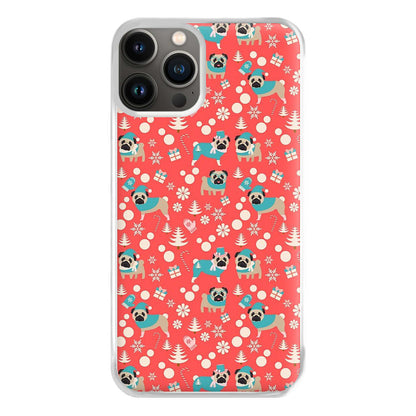 Christmas Pug Pattern Phone Case for iPhone 11 Pro Max