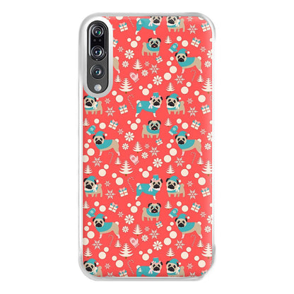 Christmas Pug Pattern Phone Case for Huawei P20 Pro