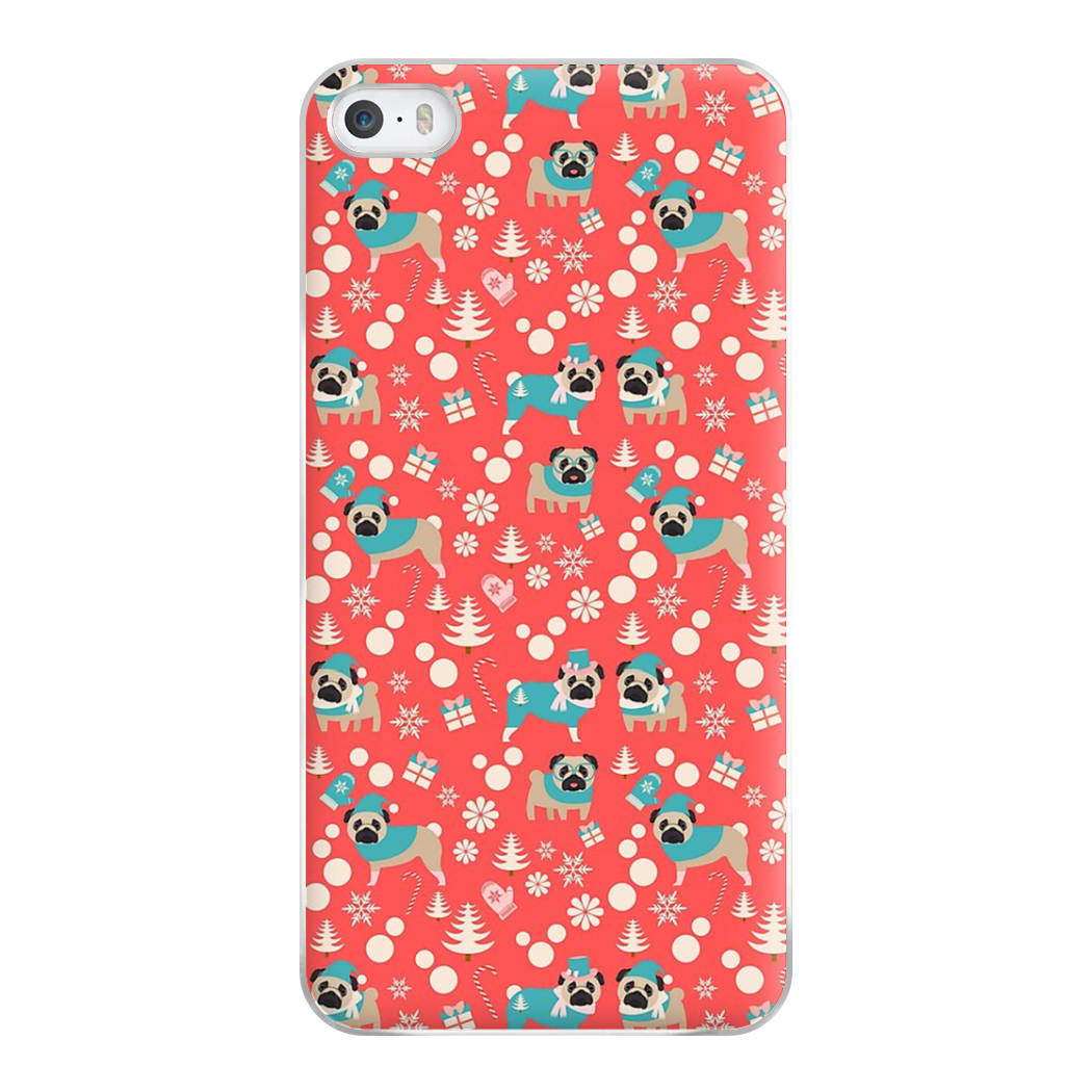 Christmas Pug Pattern Phone Case for iPhone 5 / 5s / SE 2016